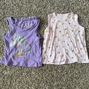 Chaser Lavender Unicorn & Pastel Graphic Tank Top Bundle (size 3)